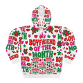 Boyfriend of the Month Hoodie – Playful Valentine's All-Over Print Pullover