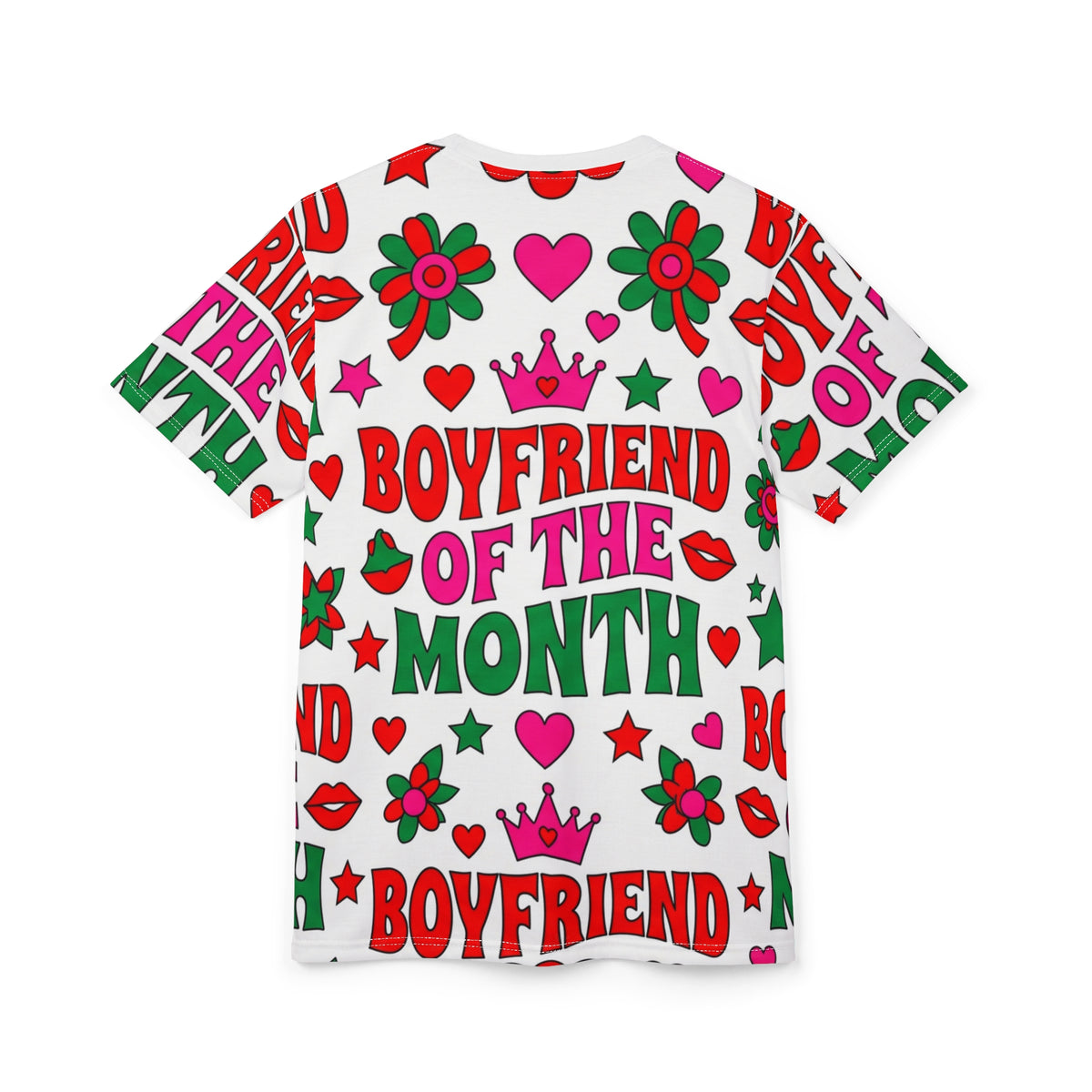 Boyfriend of the Month All-Over Print Tee — Fun Valentine’s Day / Relationship Gift
