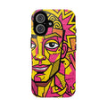 Pop Art Face iPhone Case — Vibrant Neon Abstract Phone Cover