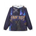 Fantasy Magic Windbreaker Jacket — Mystical Rune AOP Hooded Coat