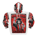 Graduate Hoodie — “Bad Bitches Graduate” Bold Red Celebration Pullover