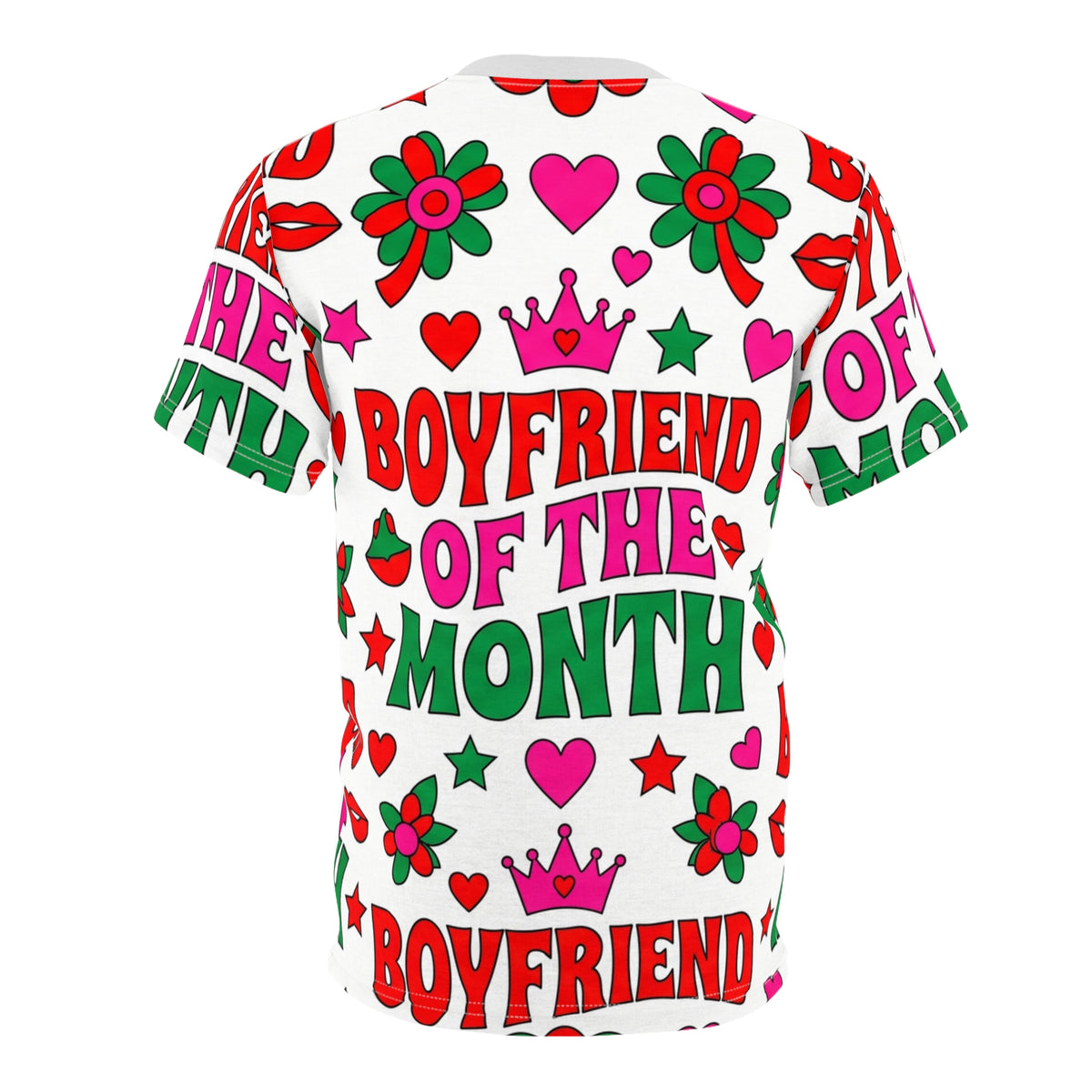 Boyfriend of the Month All-Over Print Tee — Fun Valentine’s Day / Relationship Gift