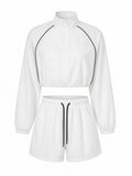 Limitless Cropped Zipper Two-Piece Set