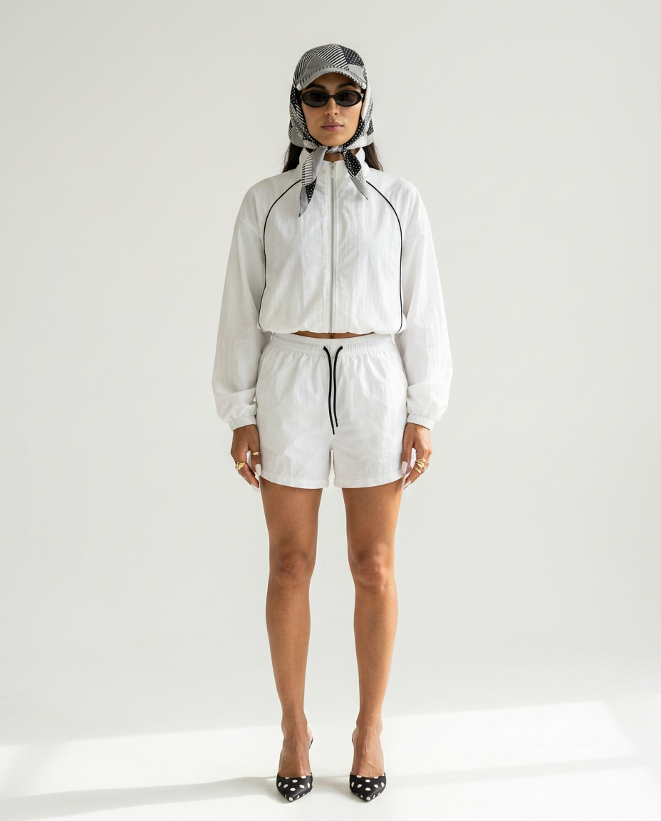 Limitless Cropped Zipper Two-Piece Set